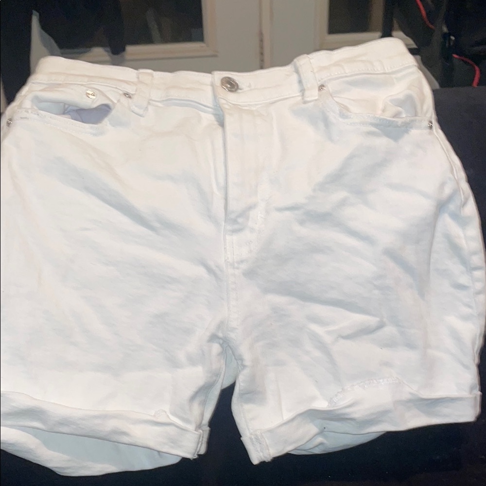 White Denim Shorts
